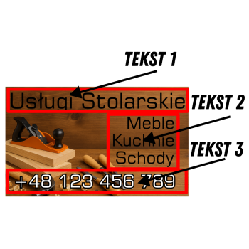 Baner reklamowy dla gastronomii 100x60 cm z grafiką jedzenia