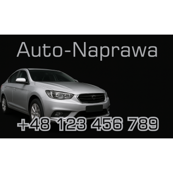 Baner reklamowy warsztatu samochodowego 100x60 cm
