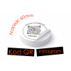 Naklejki z kodem QR Instagram 60 mm – 100 szt okrągłych naklejek reklamowych