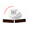 Naklejki z kodem QR Instagram 80 mm – 100 szt okrągłych naklejek reklamowych