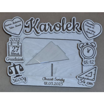 Personalizowana drewniana ramka na zdjęcie