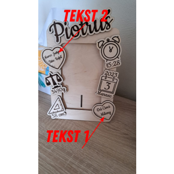 Personalizowana drewniana ramka na zdjęcie