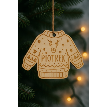 Drewniana bombka wzór 6