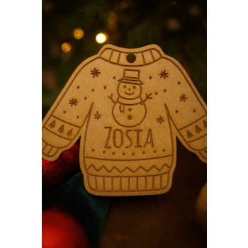 Drewniana bombka wzór 2