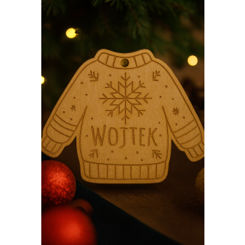 Drewniana bombka wzór 3