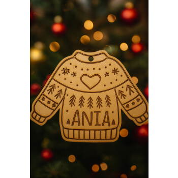 Drewniana bombka wzór 5